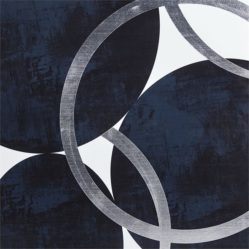 INK+IVY Celestial 2-Piece MDF and Gel Coat Horizontal Foil Canvas in Navy