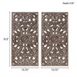 Madison Park MDF Botanical Panel Carved Wall Panel in Bronze (Set of 2)