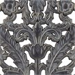 Madison Park MDF Botanical Panel Carved Wall Panel in Blue (Set of 2)