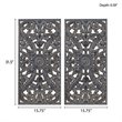 Madison Park MDF Botanical Panel Carved Wall Panel in Blue (Set of 2)