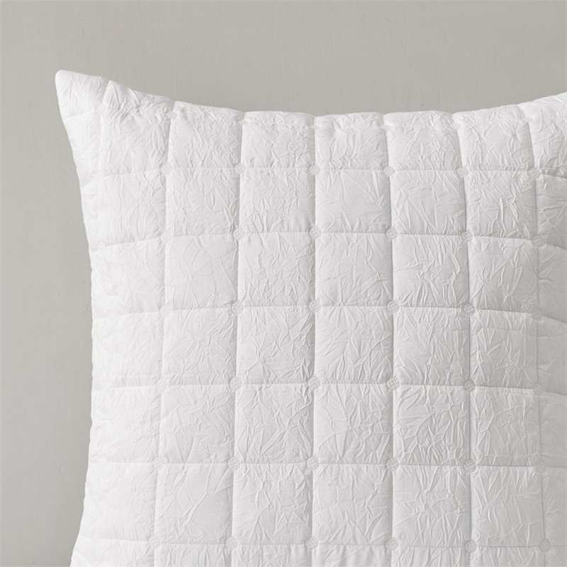 N Natori Cocoon 100 Percent Polyester Quilt Top Euro Sham in White