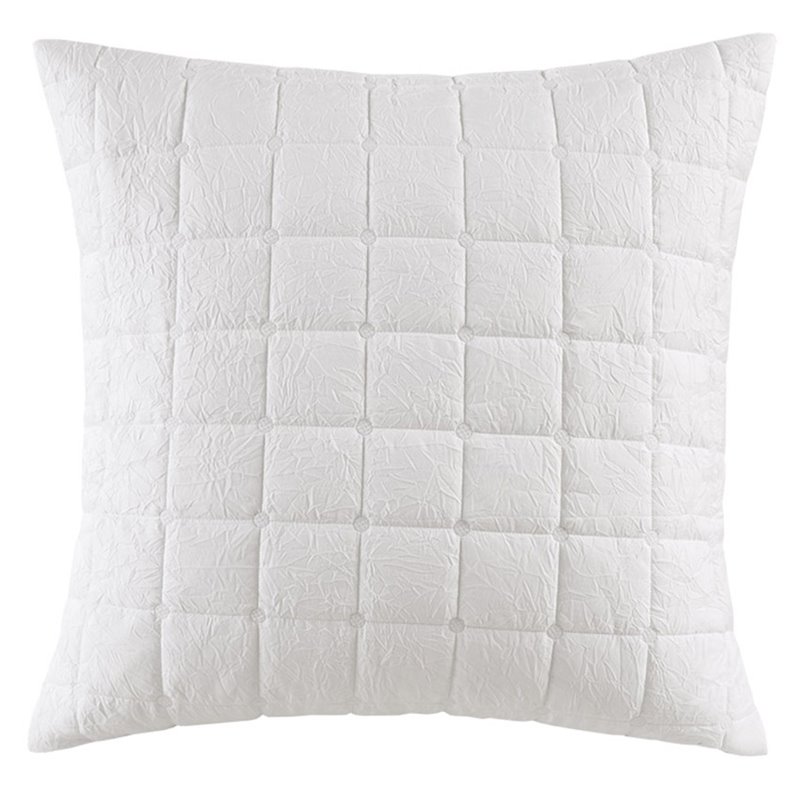 N Natori Cocoon 100 Percent Polyester Quilt Top Euro Sham in White