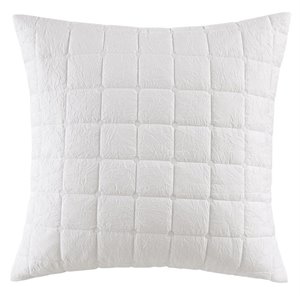 N Natori Cocoon 100 Percent Polyester Quilt Top Euro Sham in White