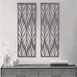 Madison Park Florian 2-Piece Modern Wood Wall Decor in Gray Finish