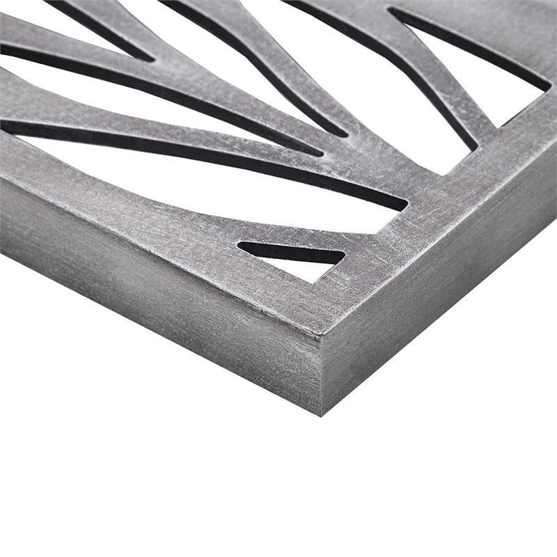 Madison Park Florian 2-Piece Modern Wood Wall Decor in Gray Finish