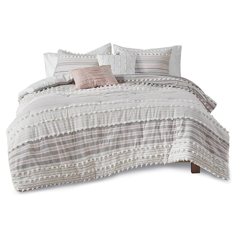 Urban Habitat Calum 5Piece 100 Percent Cotton Comforter Set in Pink