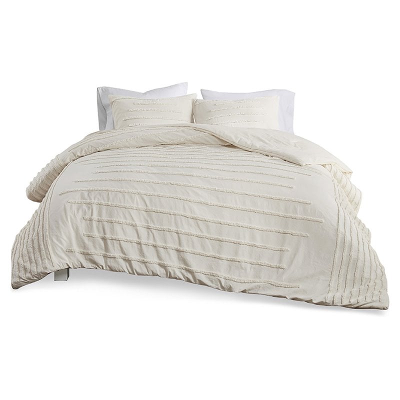 Urban Habitat Mercer 100 Percent Cotton Comforter Set in Ivory Finish