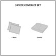 Urban Habitat Modern 3-Piece 100 Percent Cotton Coverlet Set in Ivory