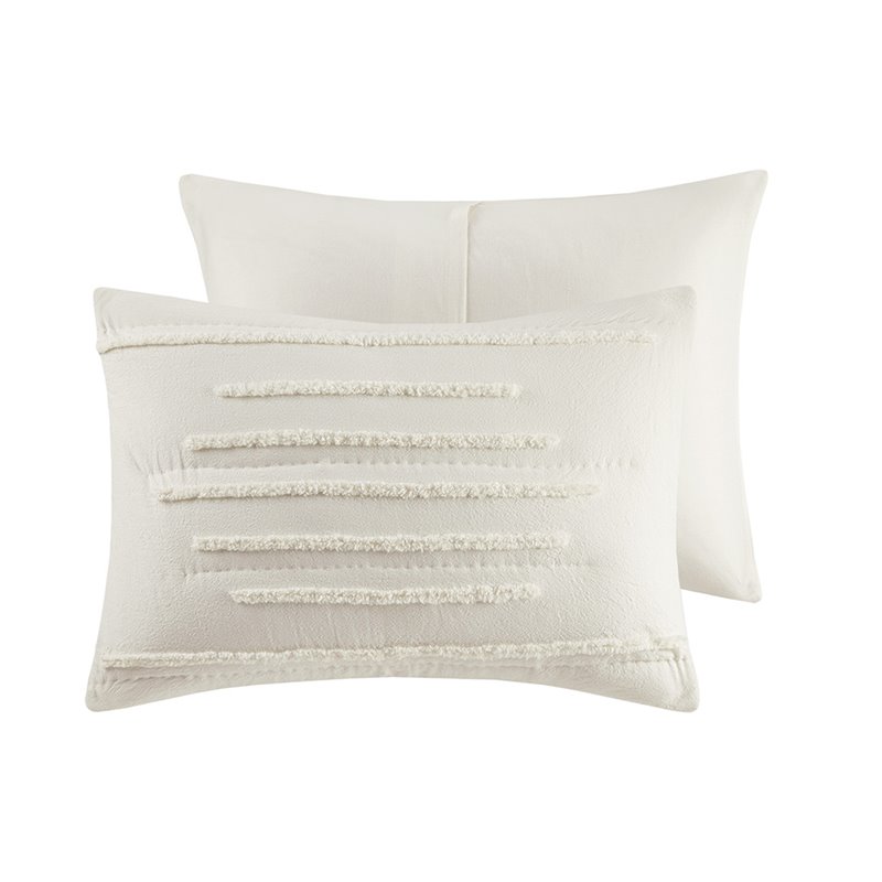 Urban Habitat Modern 3-Piece 100 Percent Cotton Coverlet Set in Ivory