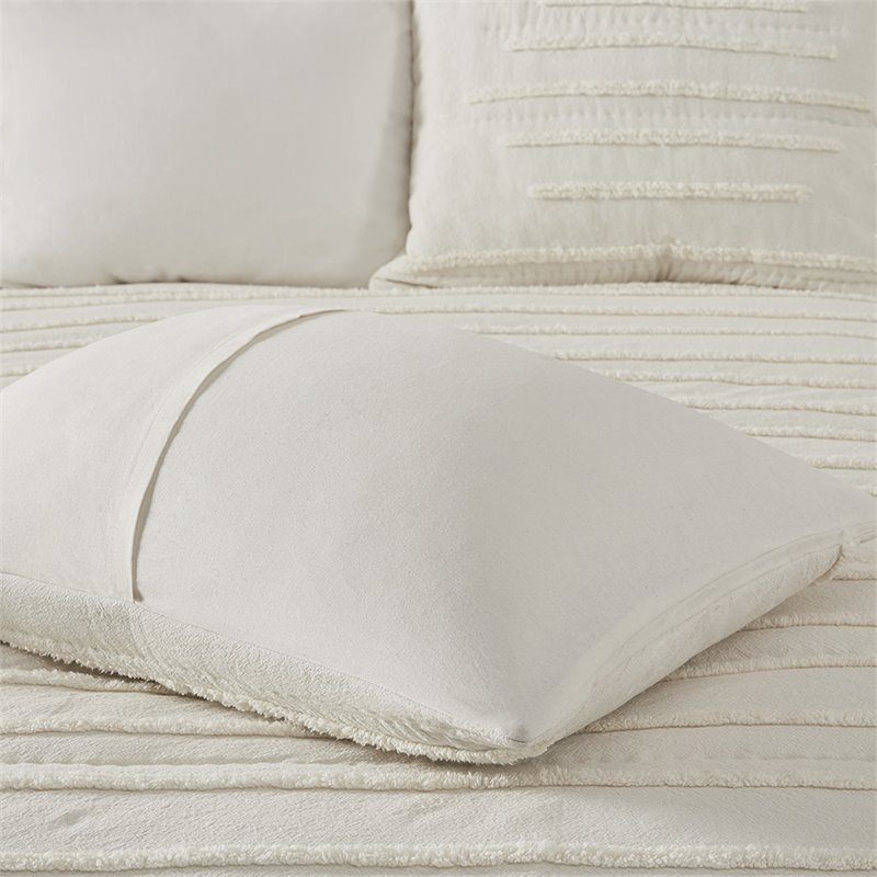 Urban Habitat Modern 3-Piece 100 Percent Cotton Coverlet Set in Ivory