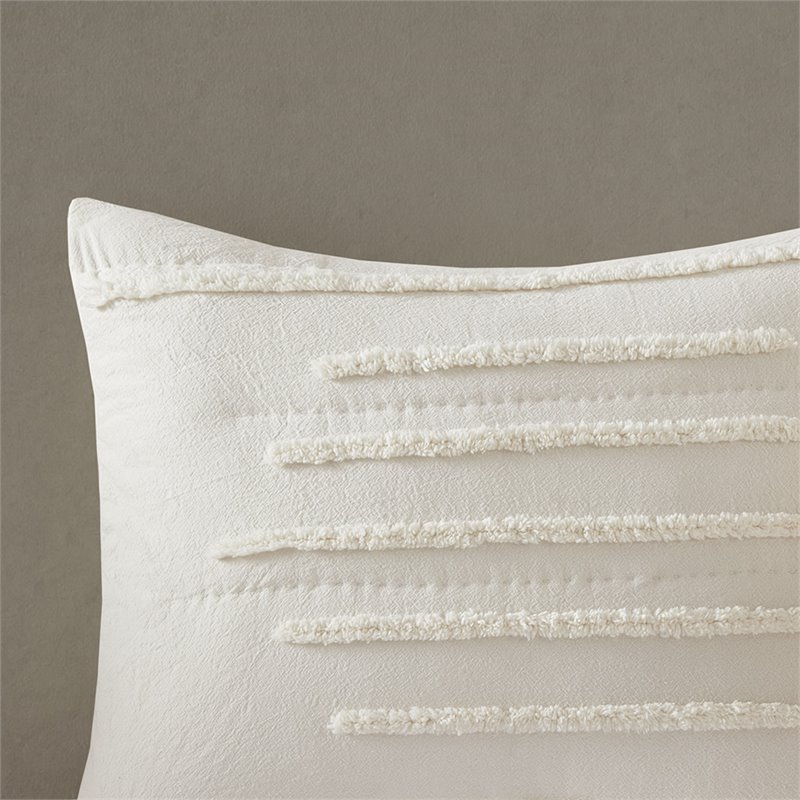 Urban Habitat Modern 3-Piece 100 Percent Cotton Coverlet Set in Ivory