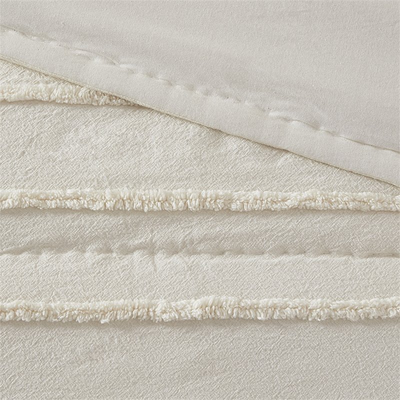Urban Habitat Modern 3-Piece 100 Percent Cotton Coverlet Set in Ivory