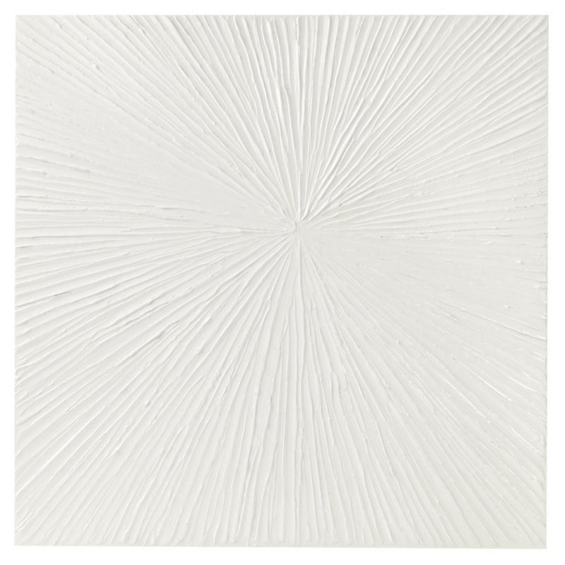 Madison Park Signature Contemporary MDF and Resin Sunburst Wall Decor in White