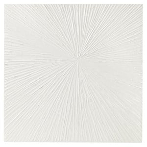 Madison Park Signature Contemporary MDF and Resin Sunburst Wall Decor in White