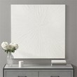 Madison Park Signature Contemporary MDF and Resin Sunburst Wall Decor in White