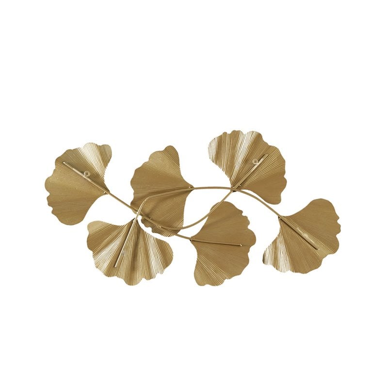 Martha Stewart Faye Transitional Iron Ginkgo Wall decor in Gold