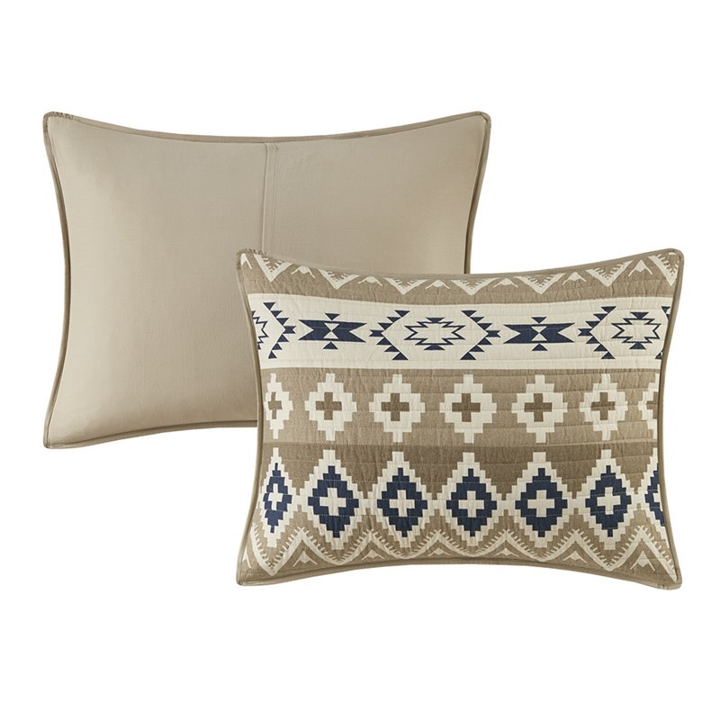 Woolrich Montana Farmhouse 100 Percent Cotton Quilt Mini Set in Tan Finish