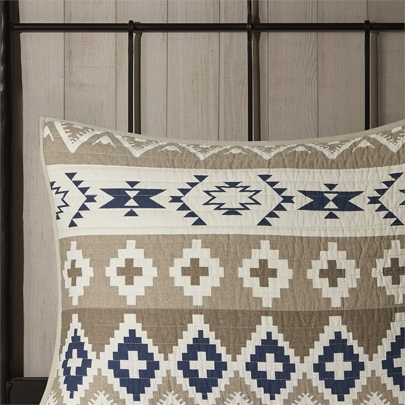 Woolrich Montana Farmhouse 100 Percent Cotton Quilt Mini Set in Tan Finish