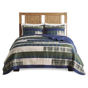 woolrich spruce 100 percent cotton percale printed quilt mini set in green