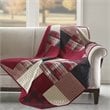 Woolrich Sunset Cotton Thread Count Printed Pieced Quilted Throw in Red