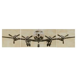 Intelligent Design 3-Piece MDF and Gel Coat Flight Time Canvas in Gray Finish