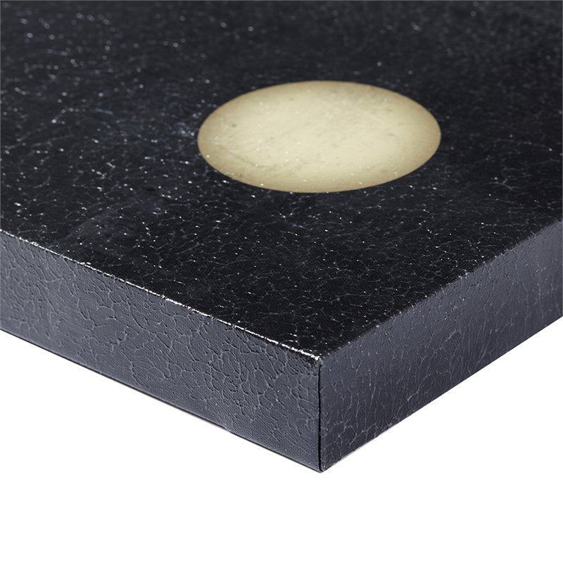 INK+IVY 2-Piece MDF and Gel Coated Printed Dominoes Canvas in Black