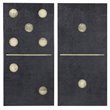 INK+IVY 2-Piece MDF and Gel Coated Printed Dominoes Canvas in Black