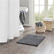 Madison Park Lasso 100 Percent Cotton Chenille Chain Stitch Rug - Charcoal