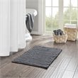 Madison Park Lasso Cotton Chenille Chain Stitch Rug in Charcoal