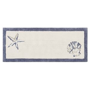 Madison Park Bayside 100 Percent Cotton Tufted Rug in Blue Finish