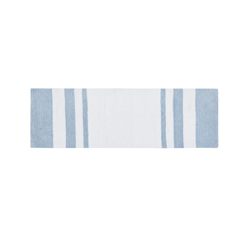 Madison Park Spa 100 Percent Cotton Reversible Bath Rug in Blue