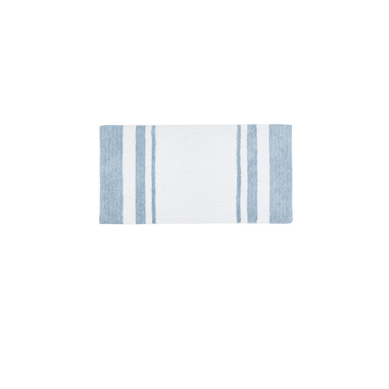 Madison Park Spa 100 Percent Cotton Reversible Bath Rug in Blue