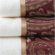 Madison Park Aubrey 6-Piece Cotton Jacquard Towel Set in Burgundy Red/White