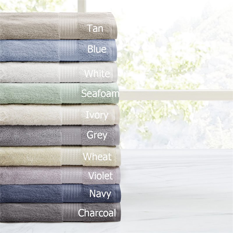 Madison Park Organic 6-Piece 100 Percent Cotton Towel Set in Navy
