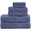 Madison Park Organic 6-Piece 100 Percent Cotton Towel Set in Navy