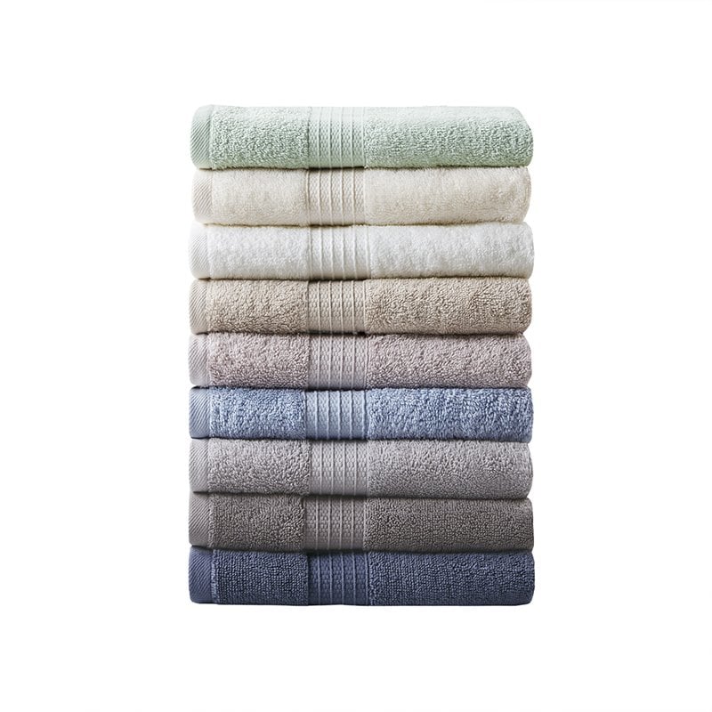 Madison Park Organic 6-Piece 100 Percent Cotton Towel Set in Charcoal