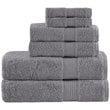 Madison Park Organic 6-Piece 100 Percent Cotton Towel Set in Charcoal
