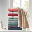 Madison Park Essentials Adrien 6-Piece Cotton Super Soft Towel Set in Dark Gray