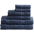 Madison Park Essentials Adrien 6-Piece Cotton Super Soft Towel Set in Blue