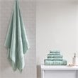 Madison Park Essentials Adrien 6-Piece Cotton Super Soft Towel Set in Seafoam