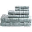 Madison Park Essentials Adrien 6-Piece Cotton Super Soft Towel Set in Seafoam