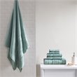 Madison Park Essentials Adrien 6-Piece Cotton Super Soft Towel Set in Teal Blue