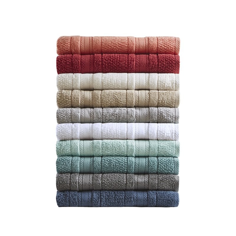 Madison Park Essentials Adrien 6-Piece Cotton Super Soft Towel Set in Teal Blue