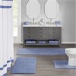 Madison Park Signature Marshmallow 100 Percent Polyester Bath Rug in Navy