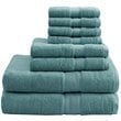 Madison Park Signature 8-Piece 100 Percent Cotton Towel Set in Dusty Green