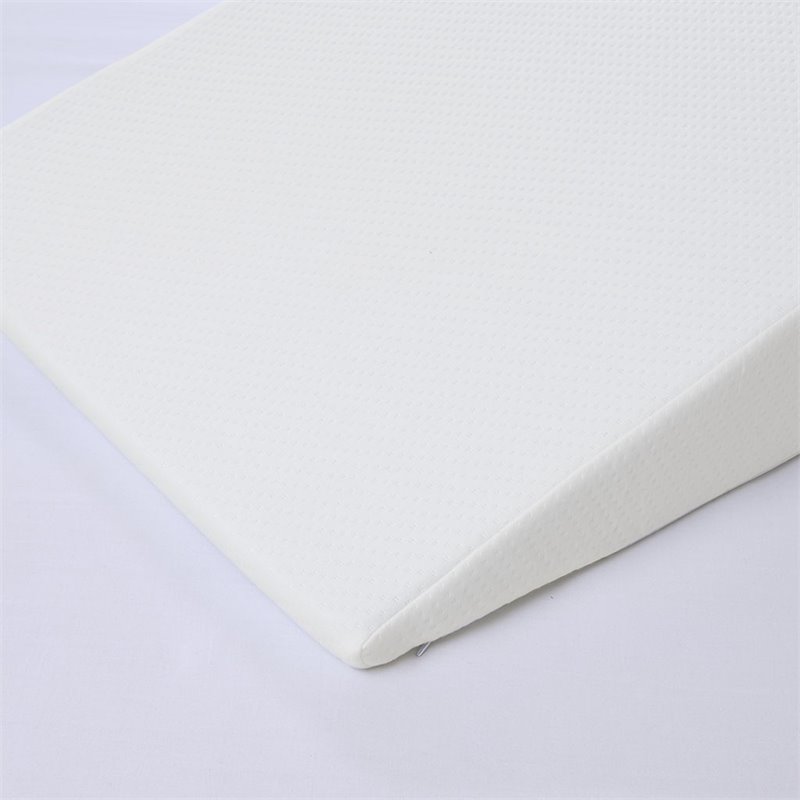 Sleep Philosophy Memory Foam Wedge Pillow with Knit Cover in White