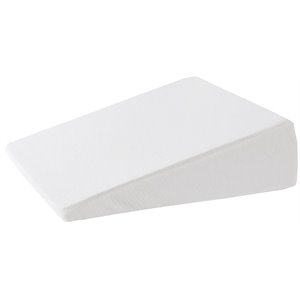 Sleep Philosophy Memory Foam Wedge Pillow with Knit Cover in White