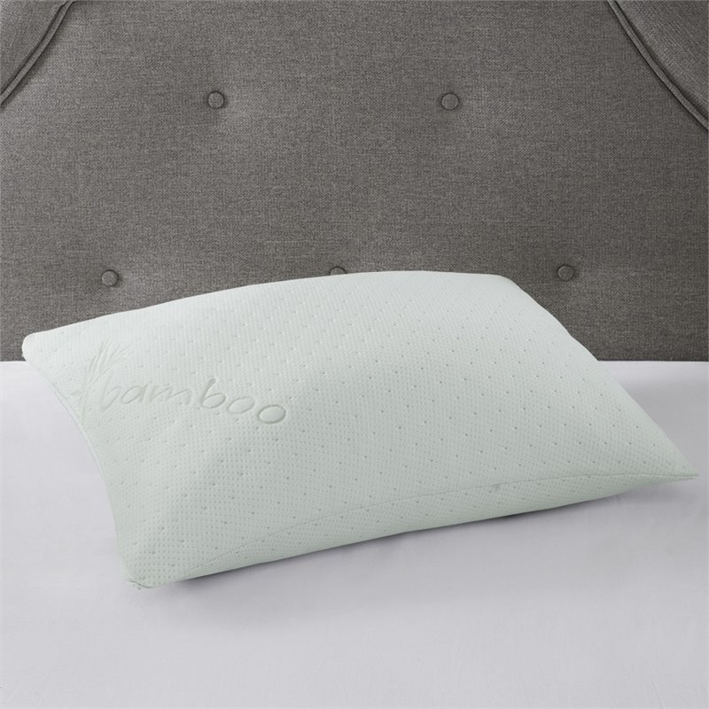 Sleep Philosophy Polyester Rayon Foam Pillow with Bamboo Cover - Ivory
