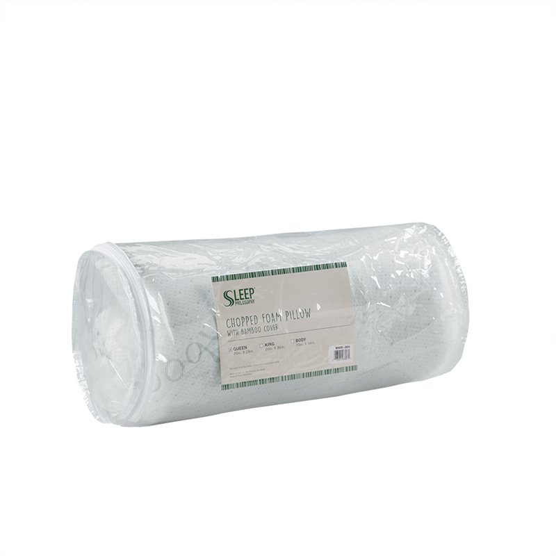 Sleep Philosophy Polyester Rayon Foam Pillow with Bamboo Cover - Ivory