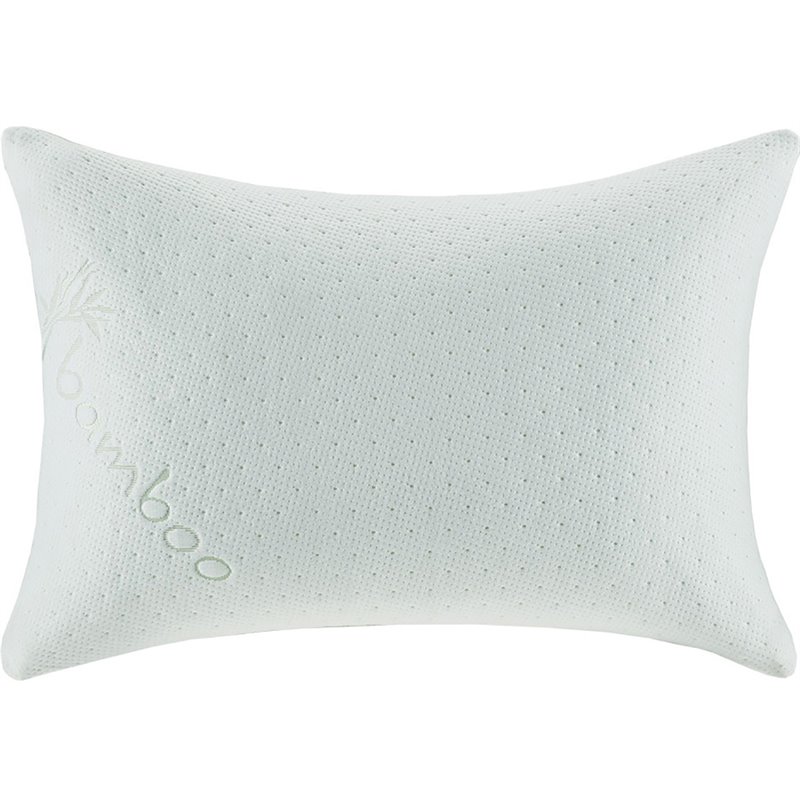 Sleep Philosophy Polyester Rayon Foam Pillow with Bamboo Cover - Ivory